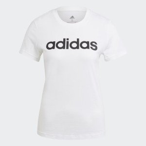 Adidas Essentials Slim Logo T-Shirt Blanc/Noir