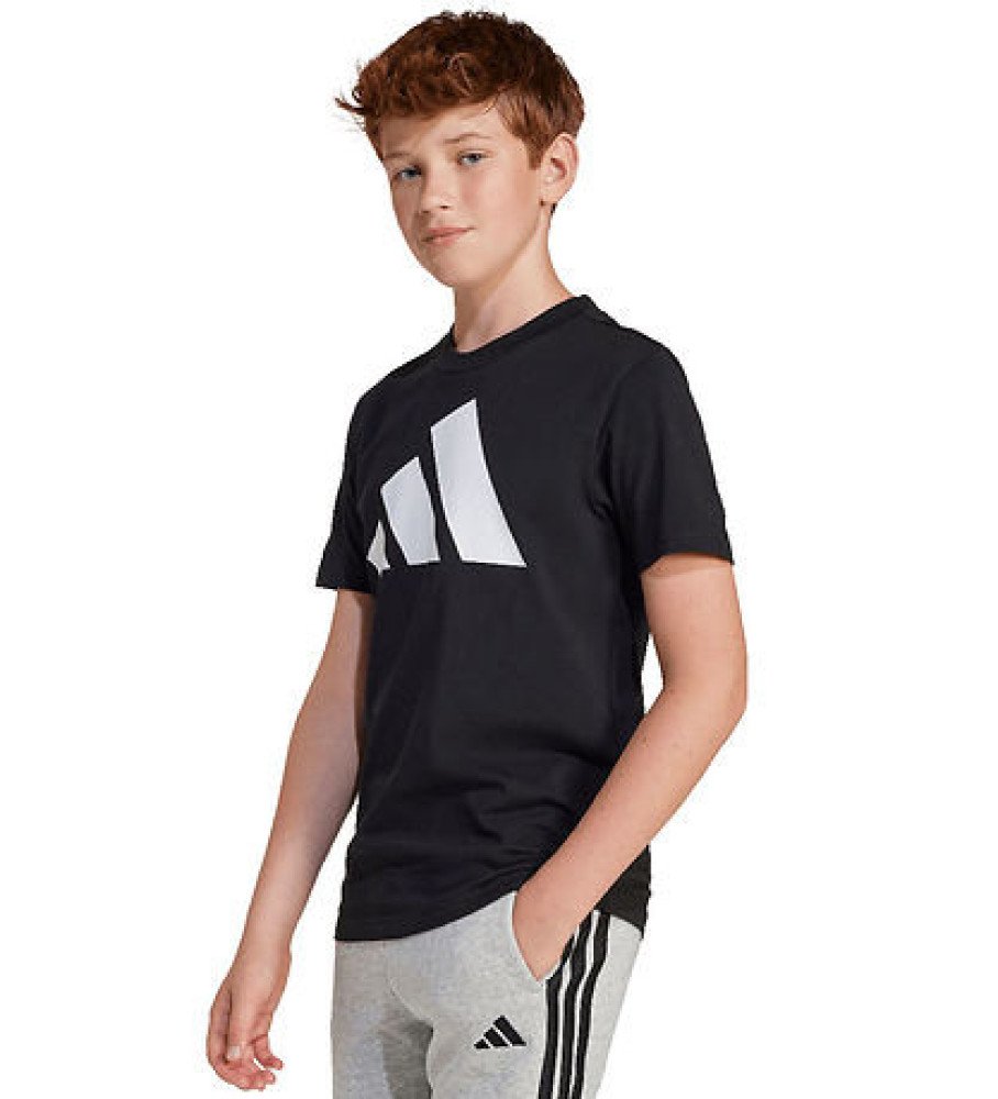 T-Shirt adidas Performance - J BL Tee 160 - Noir/Blanc av. Logo