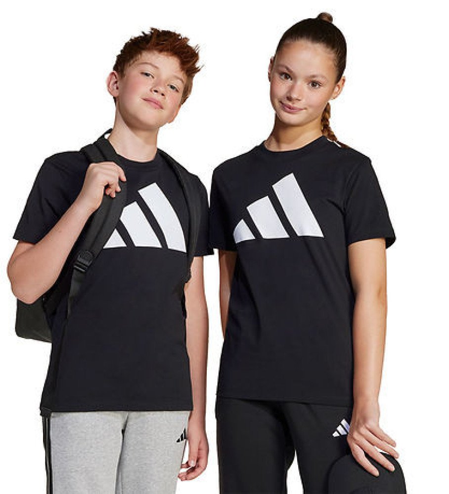 T-Shirt adidas Performance - J BL Tee 160 - Noir/Blanc av. Logo