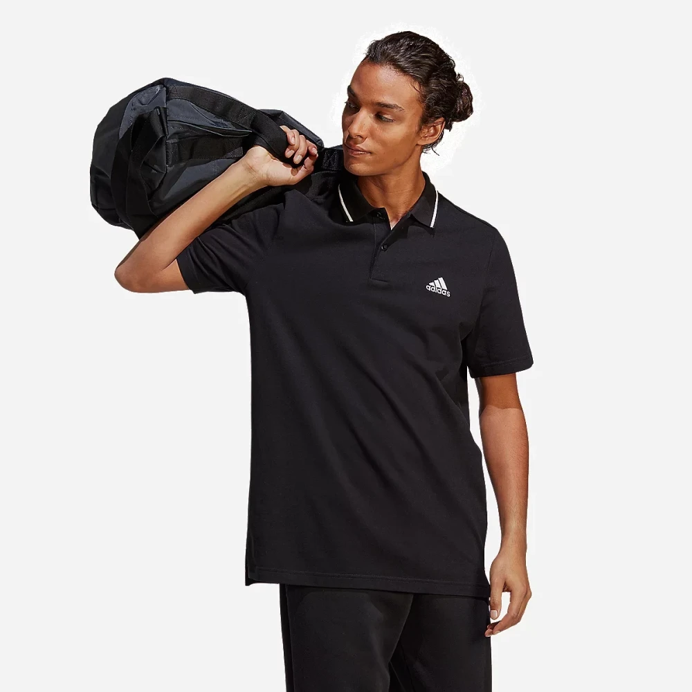 Polo à manches courtes homme petit logo en piqué Essentials