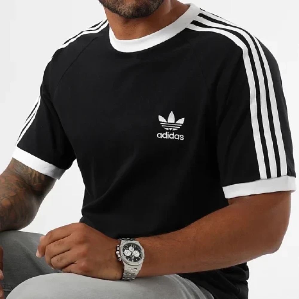 Tee Shirt A Bandes 3 Stripes IA4845 Noir