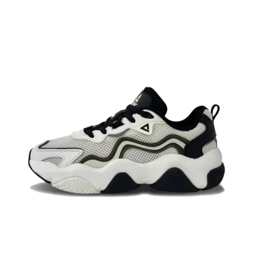 PEAK Durable Breathable Low-Top Chunky Sneakers Women's Beige White Black