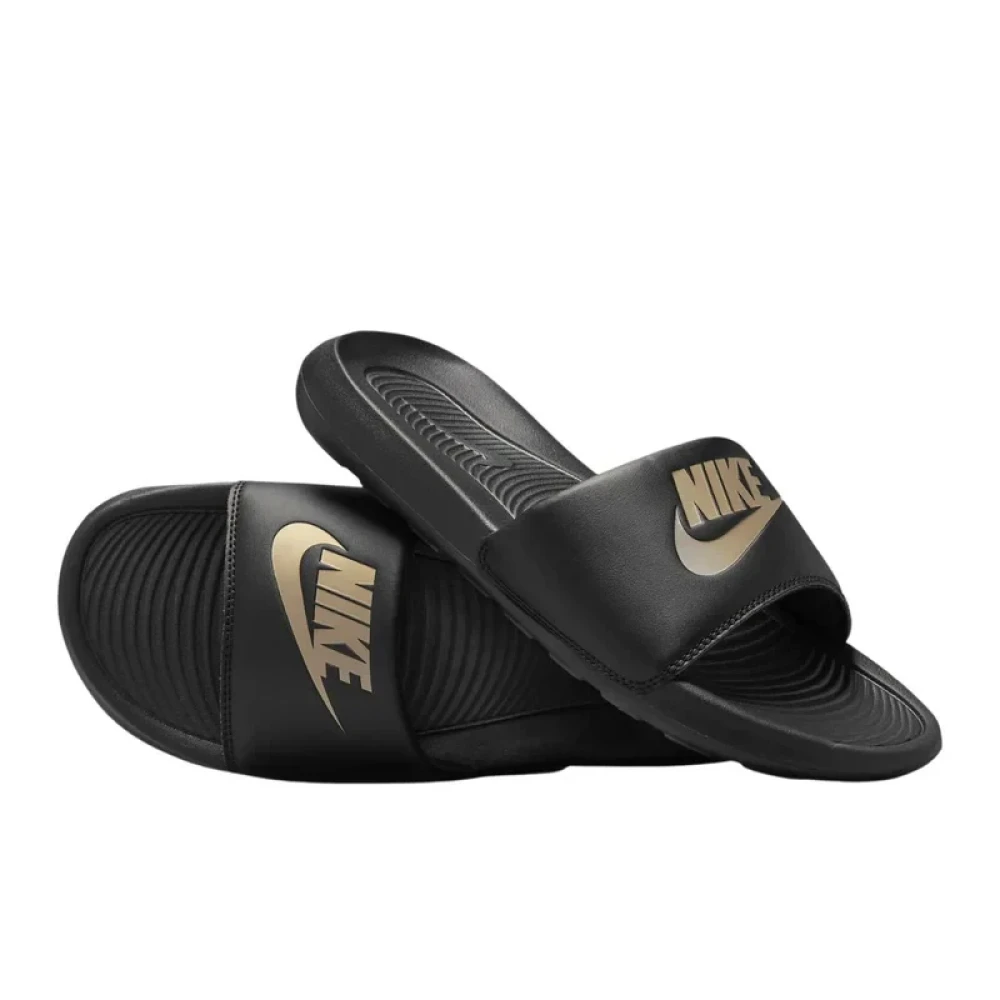 Nike Victori One Slide NOIR/MÉTALLIC OR