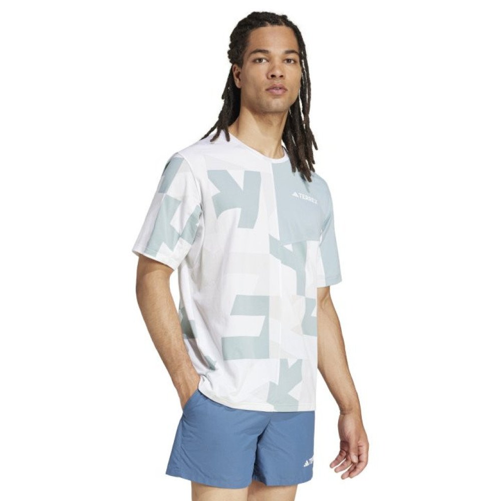 Adidas TERREX Allover Multi Tee Men - white/magic grey JF4190