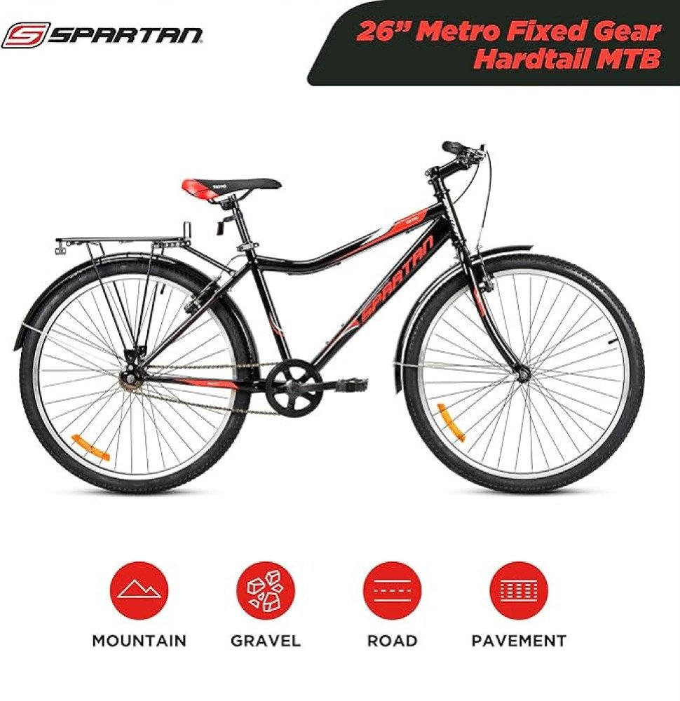 Spartan 24" Metro Bike, Vélo de banlieue, Noir gris