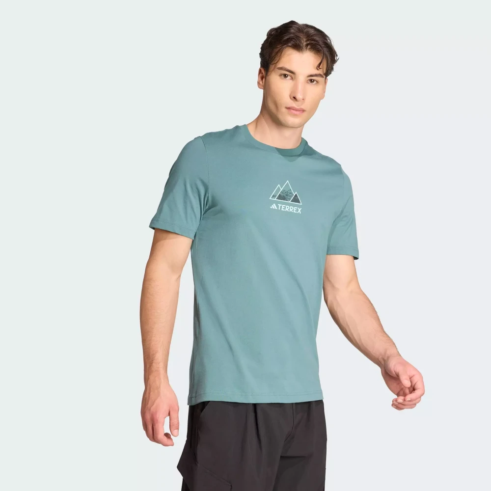 T-shirt graphique Outdoor Outdoor Athlete Terrex Grim Hommes Vert