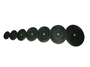 Plaques de poids recouvertes de caoutchouc avec alésage de 30 mm